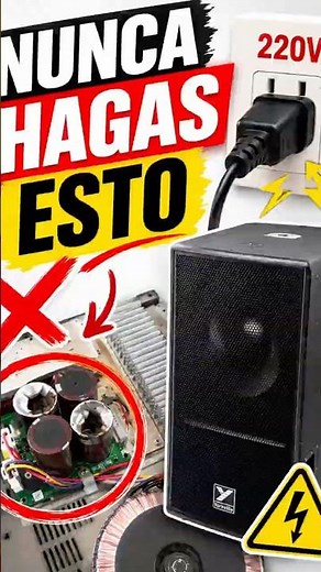 😱 Conectaron la bocina a 220V y pasó esto…