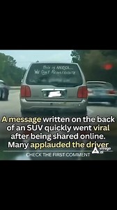 121K views · 132 reactions | A message written on the back of an SUV quickly went viral after being shared online.The message was spotted on the back of the SUV, and many applauded the driver after a Reddit user shared the photo on the site...Find out what was written in the first comment | Alexandra Molen | Facebook
