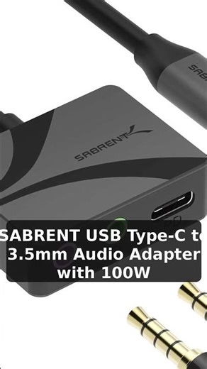 SABRENT USB Type-C to 3.5mm Audio Adapter with 100W PD, USB C External Sound Car - Amazon Best Selle