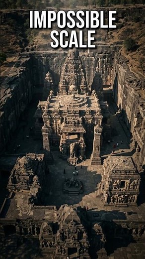 Kailasa Temple: How Was This ENTIRE Temple Carved From a Single Mountain?#history #ancient