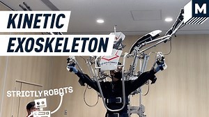 Skeletonics is a 9-foot-tall exoskeleton suit that doesn’t require any electricity. The suit relies on kinetic energy from the user to mirror every move they make. In a demo held at Haneda Innovation City, a man demonstrated some of what the suit is capable of. | Mashable