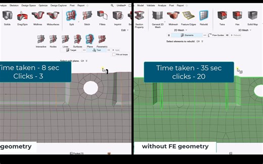 HyperMesh_FE GEOMETRY_几何平面切割工具 切割网格
