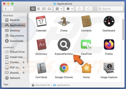 ExplorePartition Adware (Mac)