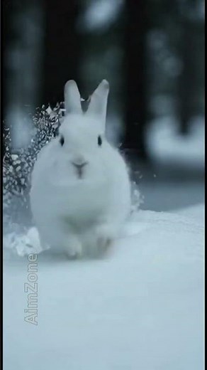 Hunter Chases a White Rabbit in a Snowy Forest | Impossible to Spot in the Snow!