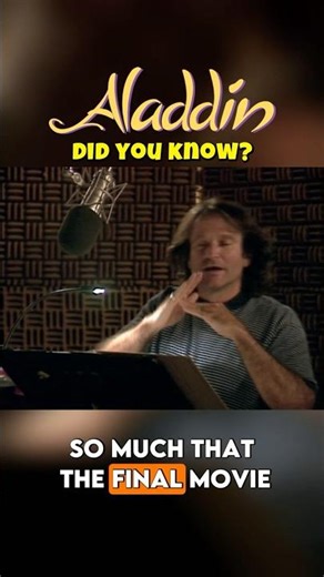 Did You Know While Recording Aladdin What happened in the recording booth changed Aladdin forever!