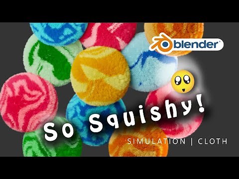 Blender - Making Colorful Squishy Fur Balls! | Soft Body Dynamics