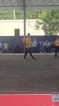 #Petanque The Thai national petanque team plays against the Laos national team (3 players per tea...