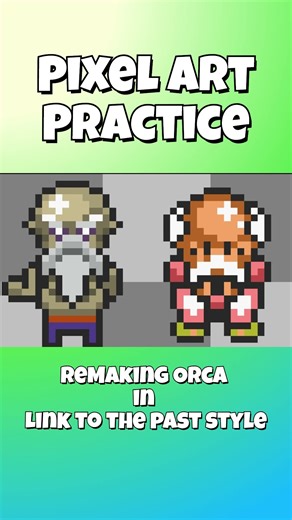 Remaking Orca from Wind Waker in Link to the Past Style - Pixel Art Practice