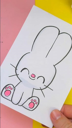 How to draw a kawaii rabbit step by step