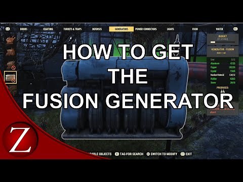 How do I get the fusion generator in Fallout 76