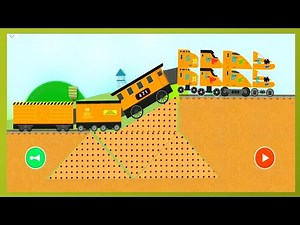 Labo Brick Train#36-Build double-decker trains Play in Rail 4 -Dania Gameplay