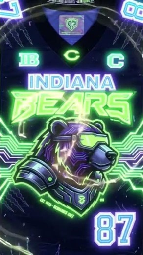Cyber Indiana Bears Jersey Glows Up – Futuristic Rebrand Concept! 🔥(Fan Made)