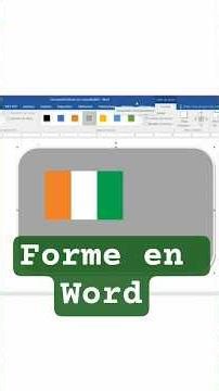 EXERCICE N°12 : forme en Word Drapeau côté d'ivoire