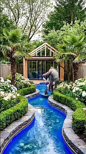 Simple Garden to Luxury Tropical Oasis | Unique Lazy River