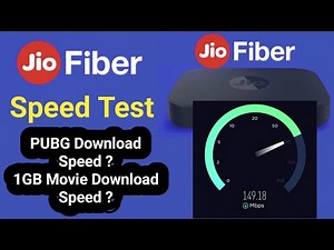 Jio Fiber Speed Test | PUBG & 1Gb Movie Download Test | 30Mbps,100Mbps,150Mbps