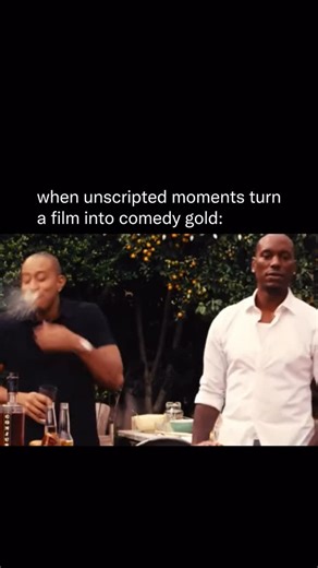Send Memes on Instagram: "will never get tired of this clip 😂 (@tyrese @therock @ludacris) In Fast & Furious 6, the final barbecue scene features a now-iconic improvised exchange between Dwayne “The Rock” Johnson and Tyrese Gibson. After Gibson’s character jokingly told Johnson to “hide the baby oil,” Johnson immediately ad-libbed the retort, “You better hide that big a** forehead.” This unscripted comeback caused Ludacris to genuinely spit out his drink and left Gibson breaking character in vi
