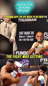 Keith Thurman says The Referee shouldn't have stopped the fight! He was just getting started 👀