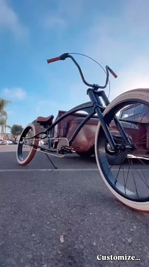 Custom SkullXBones Super Stretch🏴‍☠️ #stretchcruiser #lowrider #beachcruiser #custom #bikelife | Huntington Beach Bicycle Company