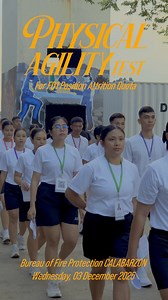 30K views · 643 reactions | WATCH: The Bureau of Fire Protection CALABARZON, under the leadership of Regional Director FCSUPT ROY RODERICK P AGUTO, DSC, conducted the Physical Agility Test for the Fire Officer 1 applicants (Attrition Quota) at the National Fire Training Institute, Camp Vicente Lim, Calamba City, Laguna. #ARIVACALABARZON | Bureau of Fire Protection CALABARZON | Facebook