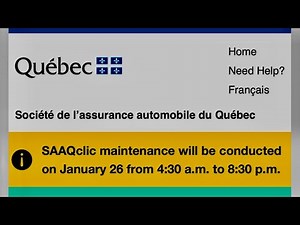 Québec SAAQclic Online Portal - Replacing a Driver's License Video Tutorial - January 25, 2025