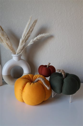 Fabric Pumpkins: Set of 3 - Etsy