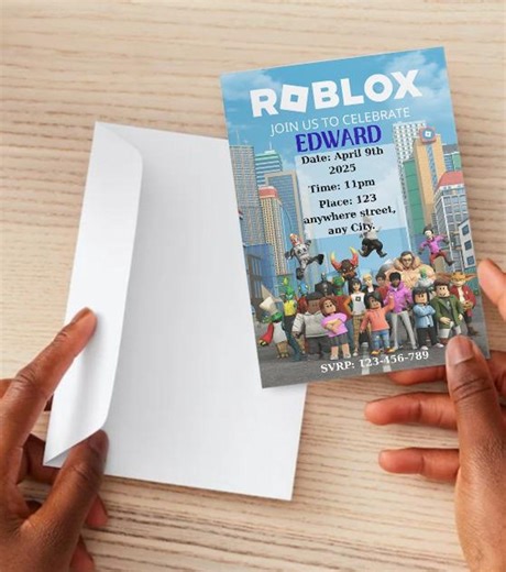 Roblox Birthday Invitation, Editable Gaming Party Invite (digital Download) - Etsy