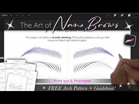 ✨ Learn Nano Brow Patterns Fast! FREE Arch Pattern for Procreate & Print 🎨