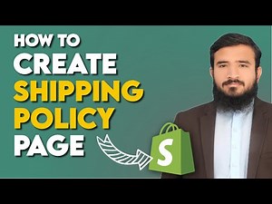 How To Create Shipping Policy In Shopify 2025 | Lesson 19