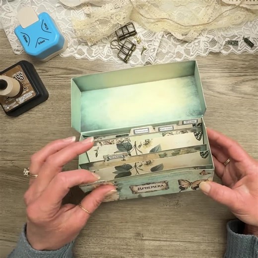 Printable Ephemera Storage Box | Digital Download With 10 Pages & Instructions | Organize Pockets, Cards, Tags, and Envelopes - Etsy