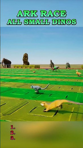 3rd Place could have been #2 if ridden! All small creatures ARK RACE #arksurvivalascended #dinosaur