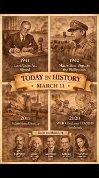 Today in History March 11#historydocumentary #historyminute #onthisday #onthisdayinhistory