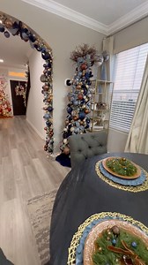 7.9K views · 100 reactions | Hey, love bugs! I’m loving the blue and brown color scheme I did this year.What your favorite color scheme of the year? #christmascolors #christmas #christmascolorscheme #brownchristmas #bluechristmas #blueandbrownchristmas #christmasdecor | Ivey Inspires | Facebook