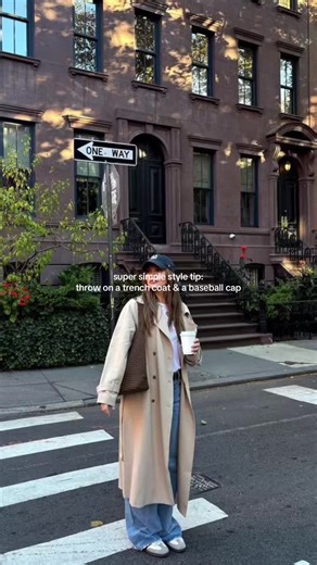 An easy way to instantly make just about any outfit look put together: add a trench coat & a baseball cap! You can put this over sooo many outfits but adding over athleisure is probably my fave! #trenchcoat #trenchcoatoutfit #baseballcap #baseballcapoutfit #baseballcapstyle #styletip #fashiontip #simplestyle