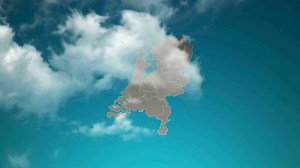Download netherlands country map with zoom in Realistic Clouds Fly Through. camera zoom in sky effect on netherlands map. Background Suitable for Corporate Intros, Tourism, Presentations. for free
