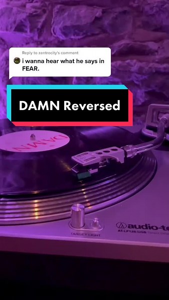 Kendrick Lamar Vinyl Reversed Music TikTok Video