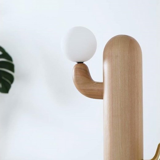 Cactus Wood Floor Lamp | A Playful Desert Touch for Modern Homes