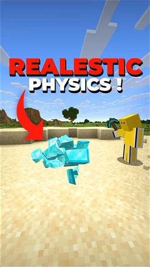 I added Realestic Physics in Minecraft! #minecraft #ytshorts #shortsfeed
