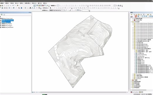 CAD等高线+Arcgis坡度分析教程