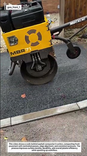 Smooth Asphalt Compaction with a Walk-Behind Roller | Real Jobsite Process