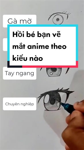 Hướng Dẫn Vẽ Mắt Anime Đẹp Bằng Bút Chì