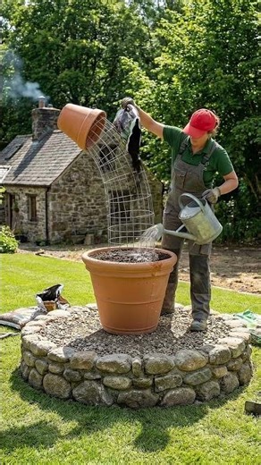 DIY Floating Flower Pot: The "Spilled Pot" Garden Hack! 🌸