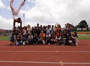 Longest Handstand Walk In One Minute Using Crutches