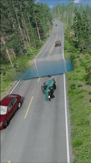 Cars vs Big Water Pit - BeamNG Drive