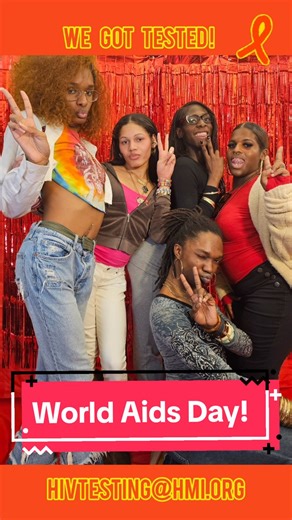 World Aids Day at HMI! Members stopped by for desserts, candy, swag, a photoshoot and most importantly got tested! Get connected to free HIV testing, PrEP and Doxy PEP by emailing hivtesting@hmi.org. 🏆💰Win the Legacy Haus Trophy which includes a photoshoot, cash prize and a Time Square billboard by registering your kiki house and getting tested from Dec 1st to Jan 20th email hivtesting@hmi.org to register today! #fyp #foryoupage #aids #hiv