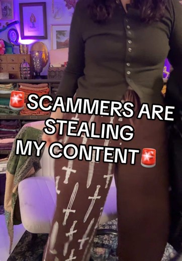 Yes, I know scammers have stolen my content and are claiming to sell my original designs that I only sell on my website. I am reporting them, you are helping me report them 🙏🏻 they have claimed to have taken the listings down but have not, they are doing it to other small businesses and TIKTOK DOES NOT CARE! 🚩 what can we do about it? PAY ATTENTION TO WHAT YOU ARE BUYING! Scams don’t work if we don’t fall prey to their lies! I’ve included some tips on how to spot stolen content and scam websi