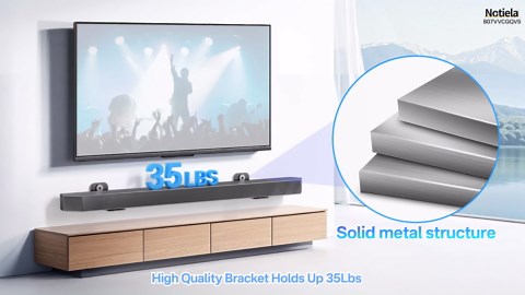 Soundbar Wall Mount for Samsung Soundbar Mounts HW-Q Series - Sound Bar Mount for HW-Q990C HW-Q990D HW-Q900C HW-Q800C HW-Q700C HW-Q600C and for More Samsung Sound bar Mounting Bracket Under TV