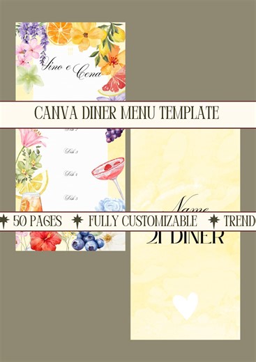 Customizable Event Dinner Menu - Etsy UK