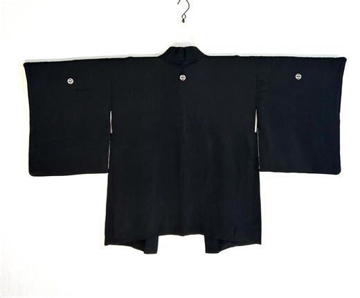 3 Crests! Vintage Kimono Haori Jacket (正絹の羽織・三つ紋） - Etsy 日本
