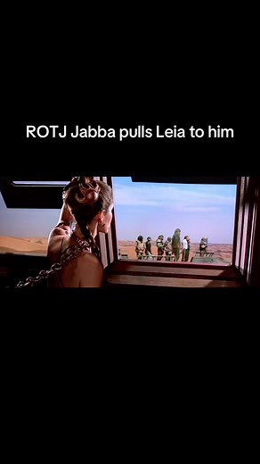 Jabba the Hutt and Leia Organa: A Star Wars Scene