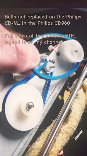 Philips CD960 belt replacement. Repairing a vintage audiophile cd player. Same repair for any cd-m1